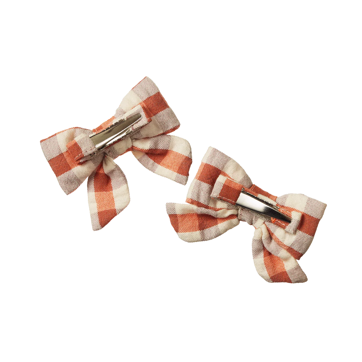 Bow Hair Clips 2 Pack - Dandelion Gingham