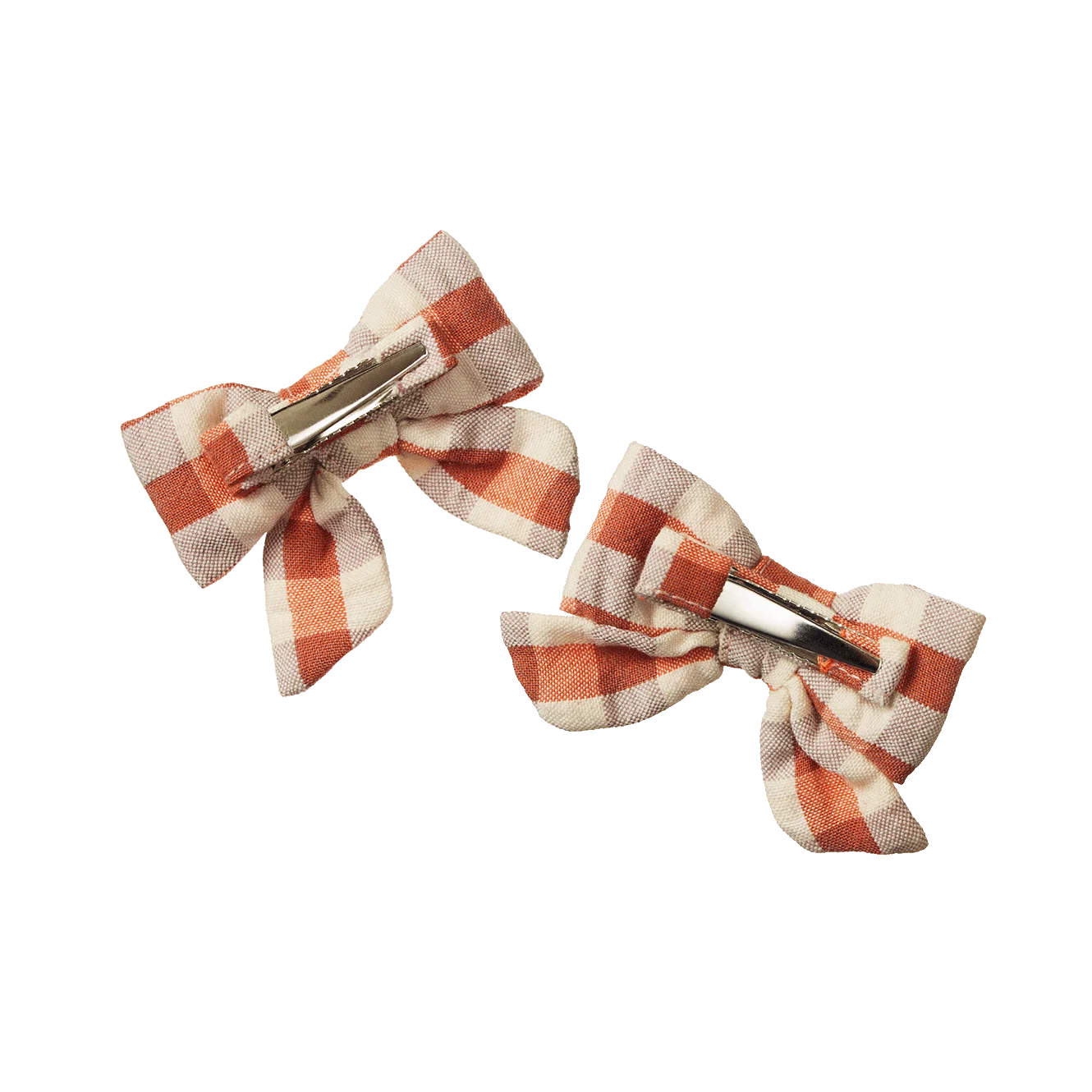 Bow Hair Clips 2 Pack - Dandelion Gingham
