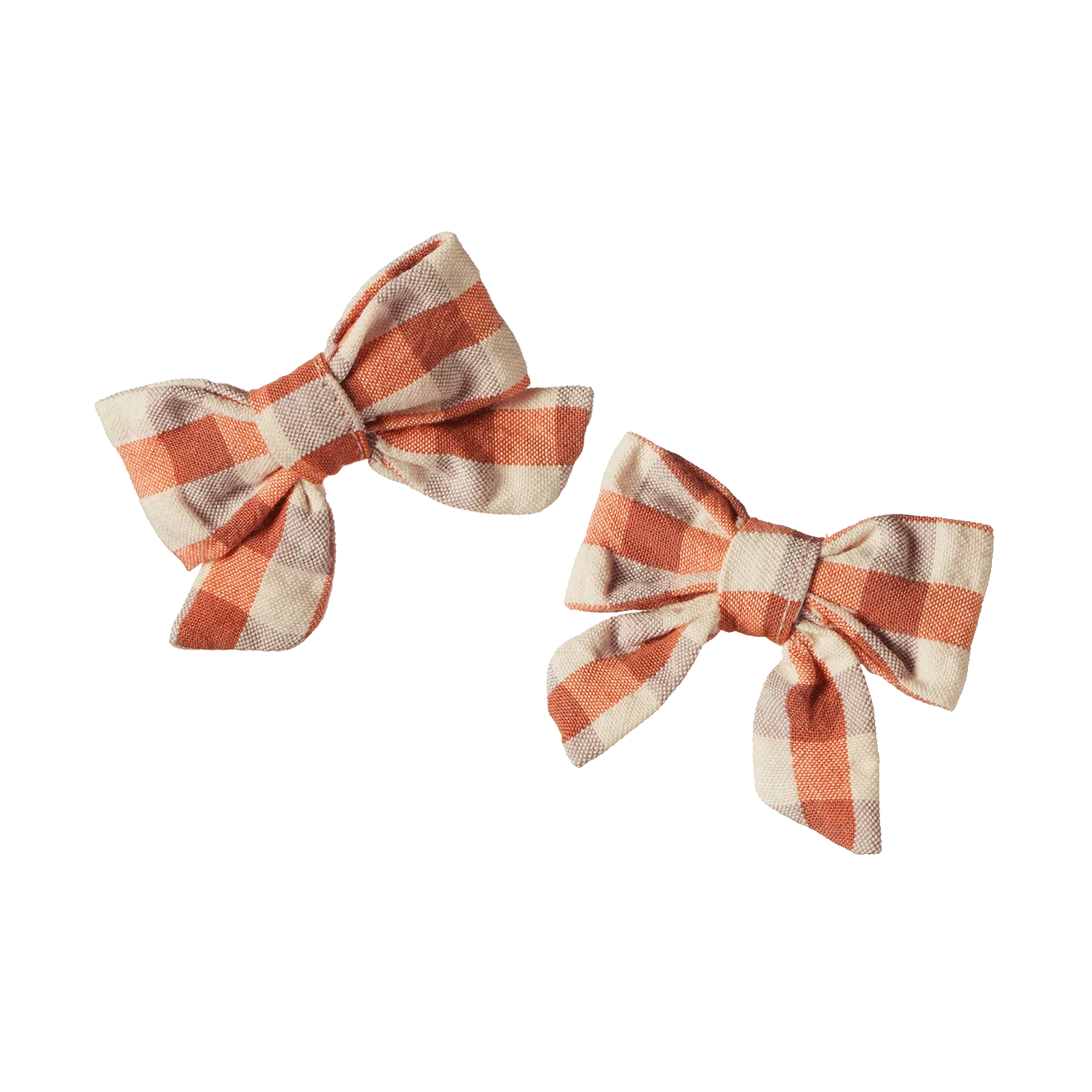 Bow Hair Clips 2 Pack - Dandelion Gingham