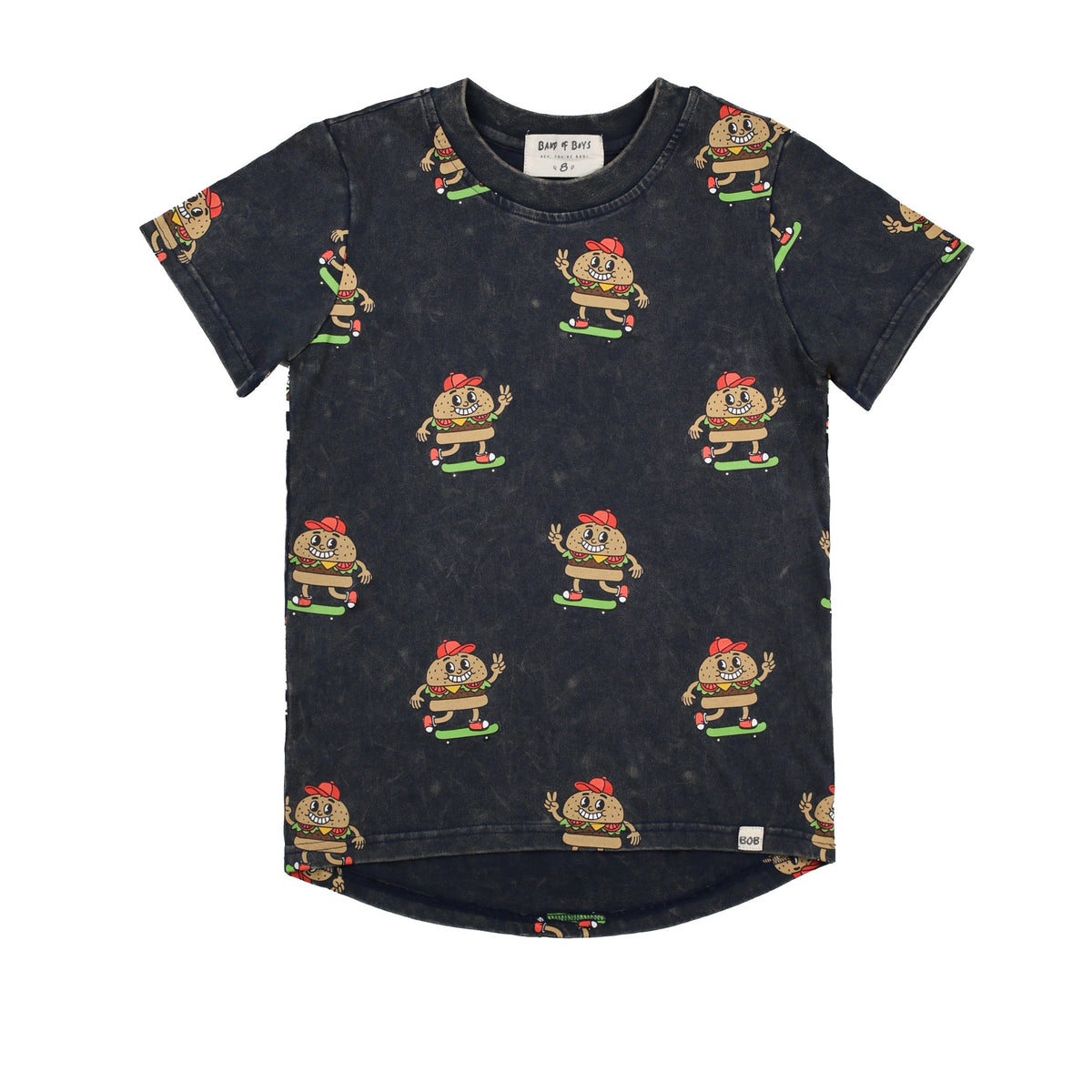 Navy Wash Burger Repeat Tee
