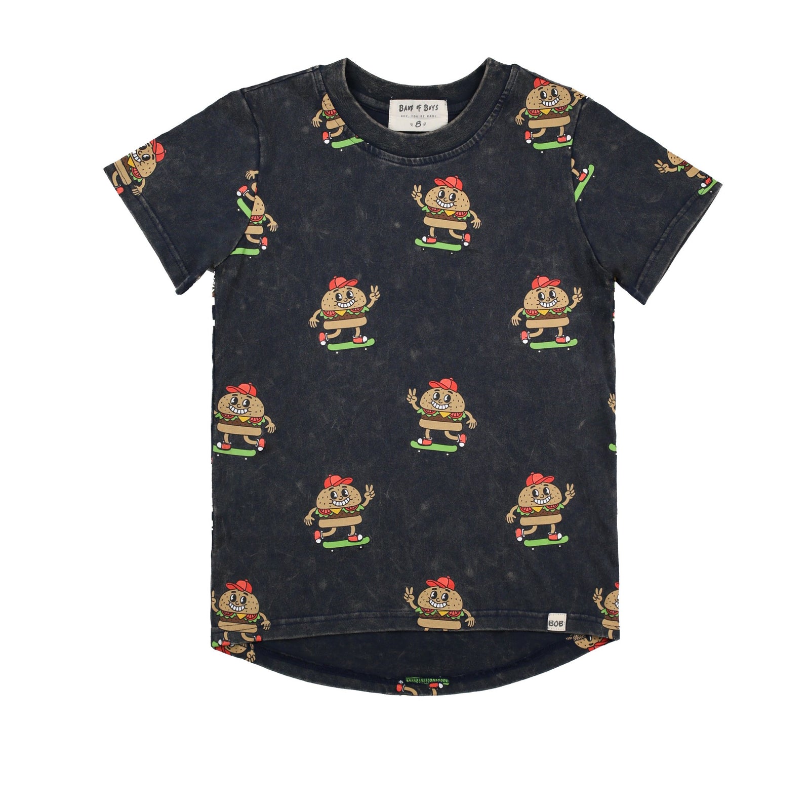 Navy Wash Burger Repeat Tee