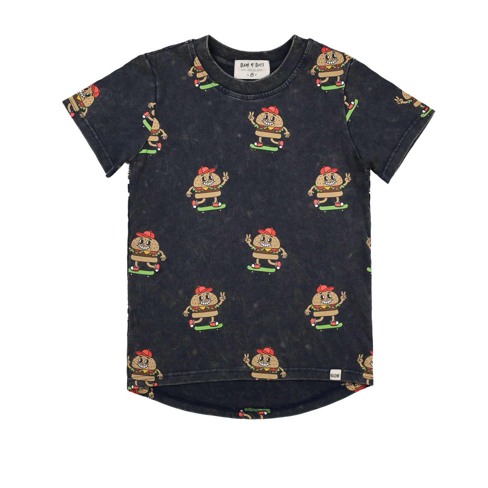 Navy Wash Burger Repeat Tee