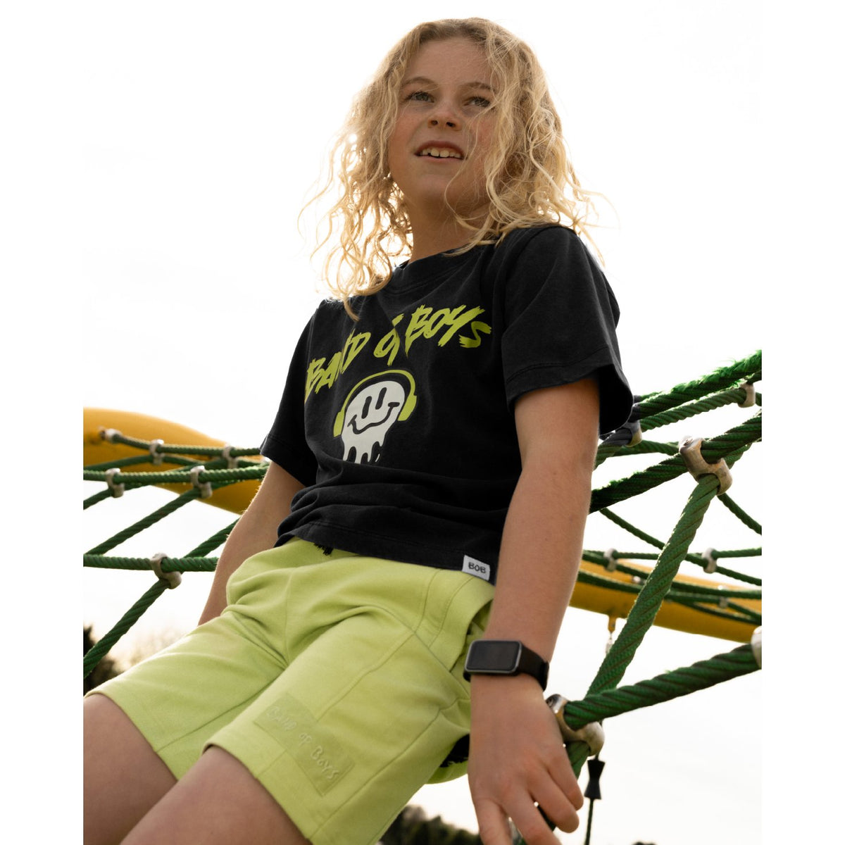 Black Wash BOB Smile Tee