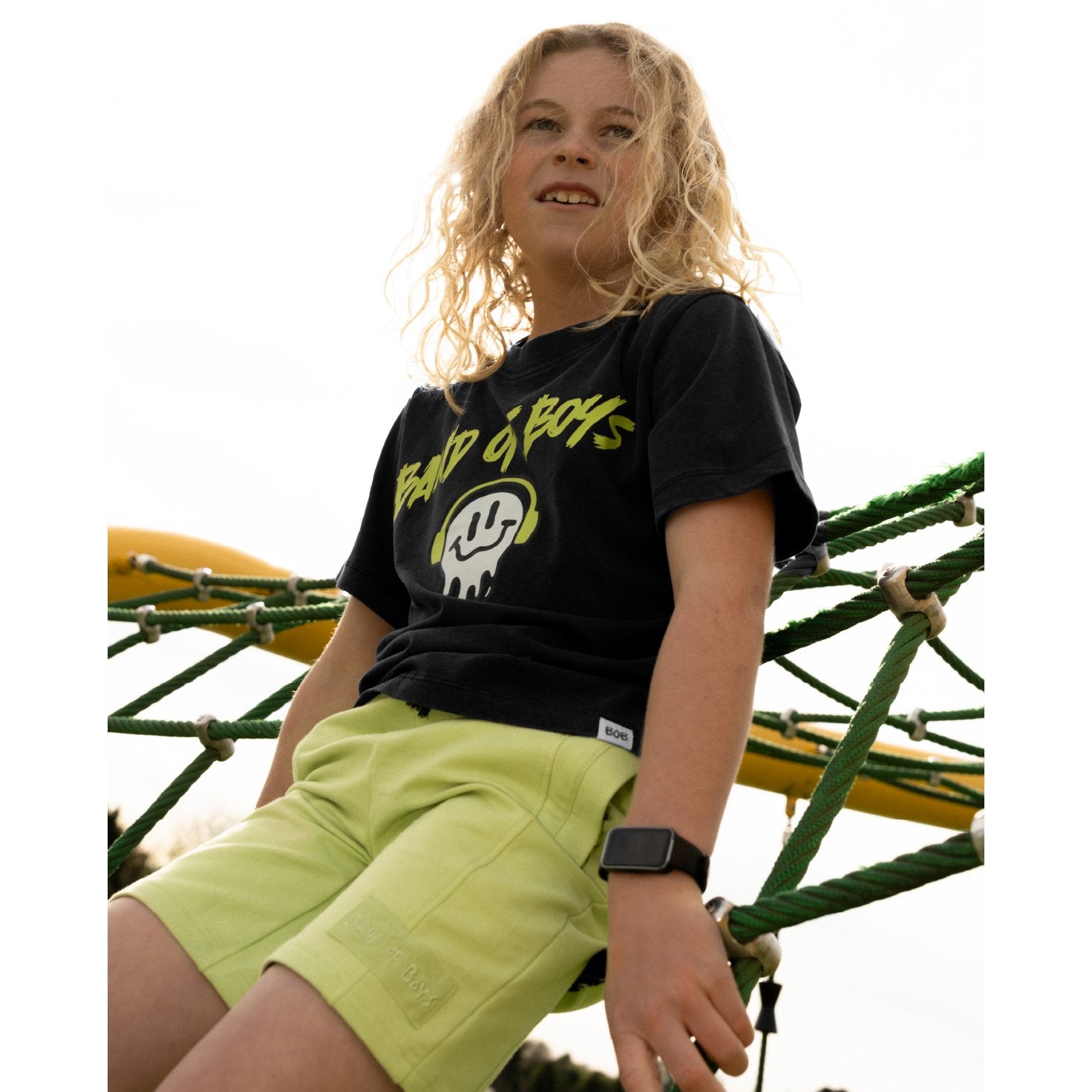 Black Wash BOB Smile Tee