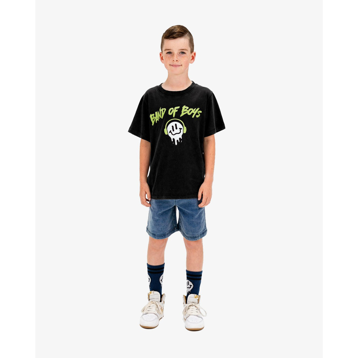 Black Wash BOB Smile Tee