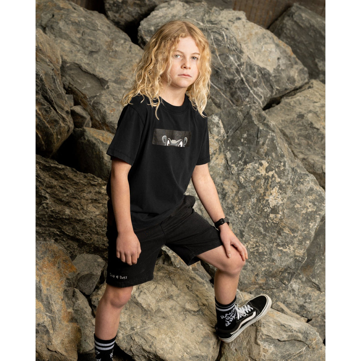 Black Wash Hippo Tee