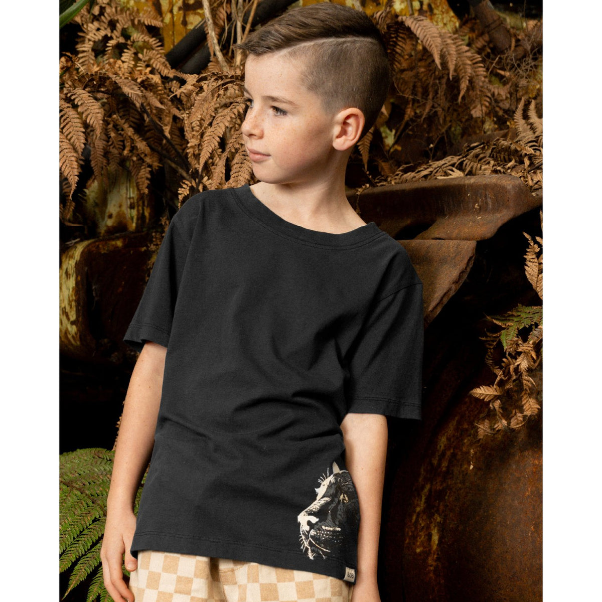 Black Wash Panther Tee