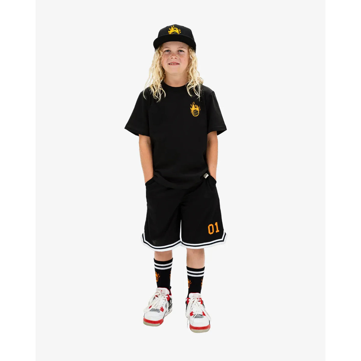 Black Flamin' Socks Size