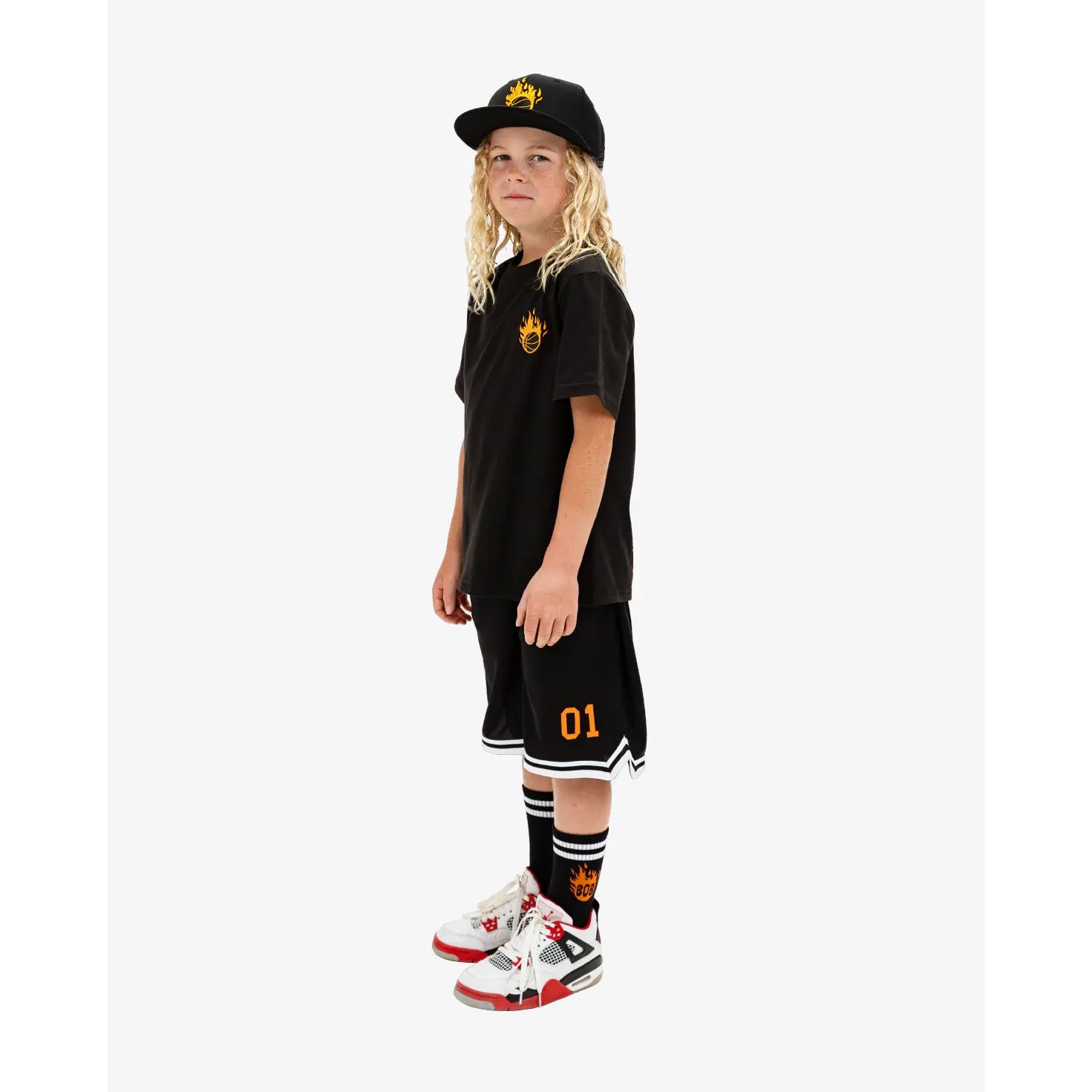 Black Flamin' Socks Size