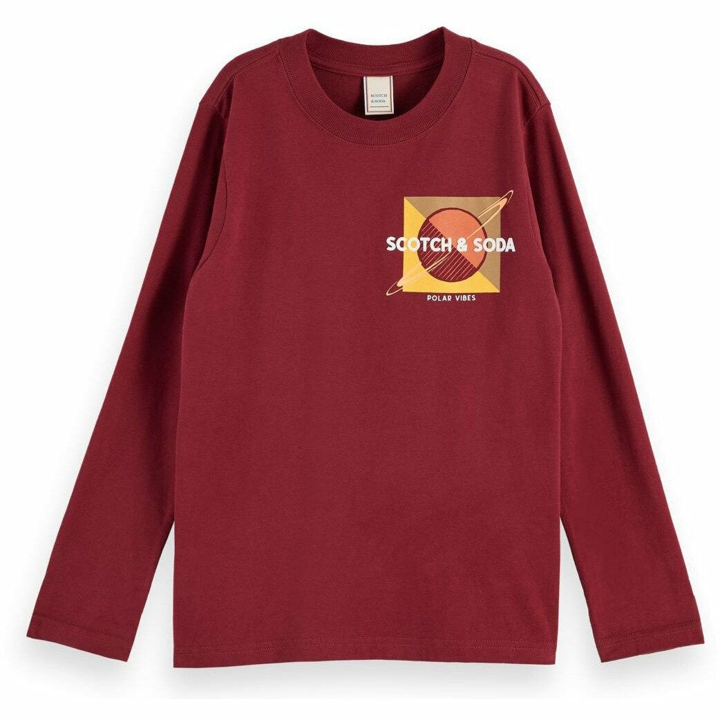 Brushed Cotton Artwork T-Shirt - Forest Berry