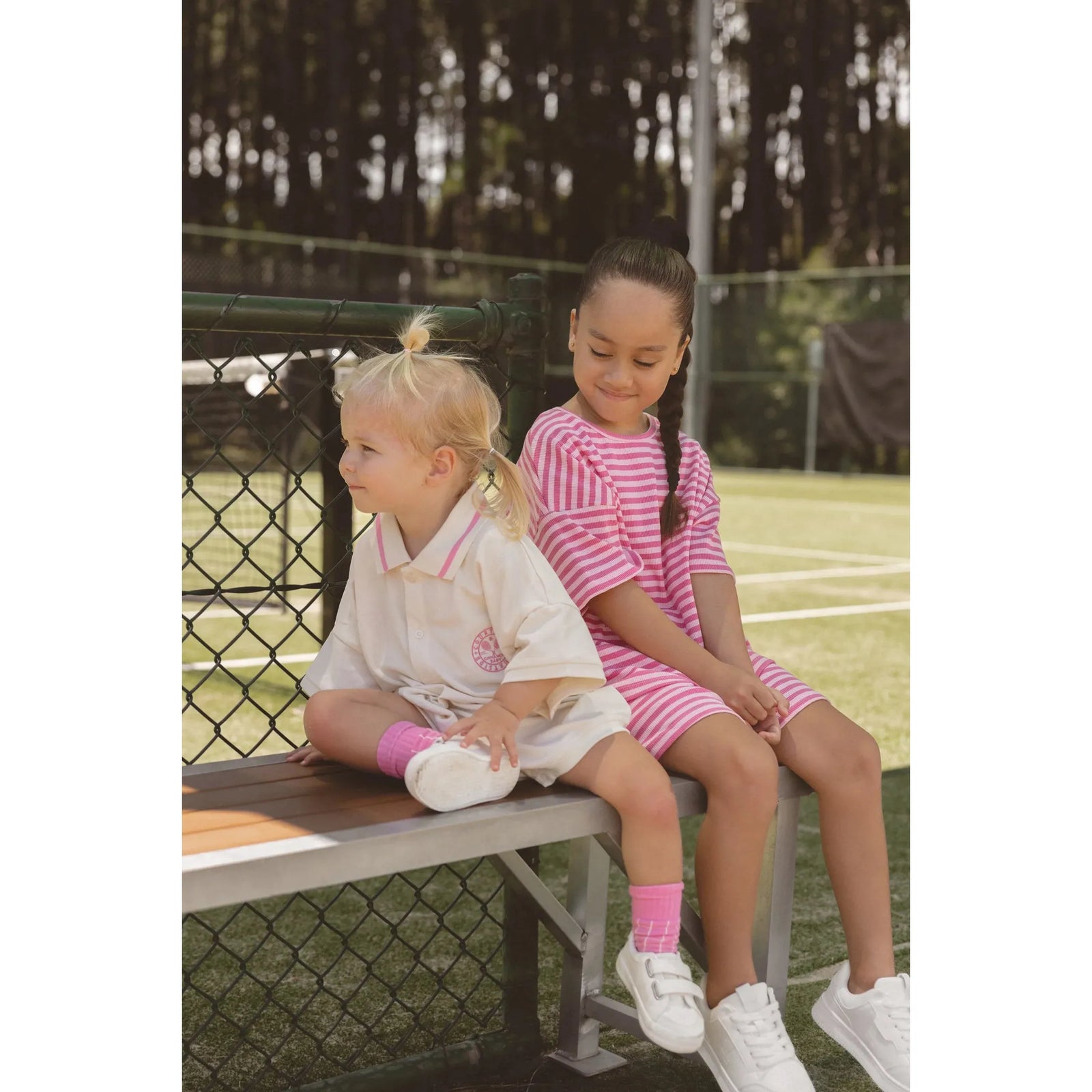 Polo Tshirt Romper - Baby Pink