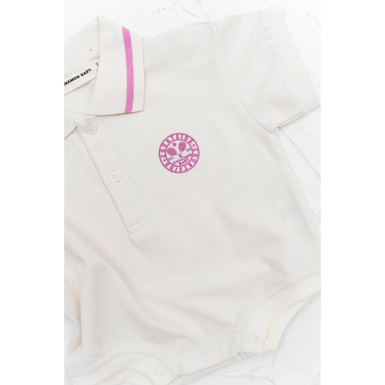Polo Tshirt Romper - Baby Pink
