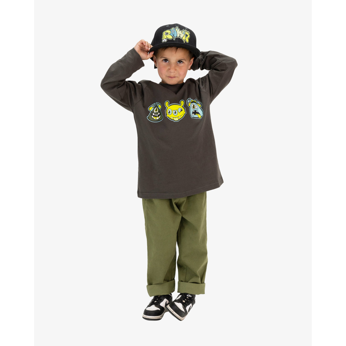 Charcoal Monster LS Tee