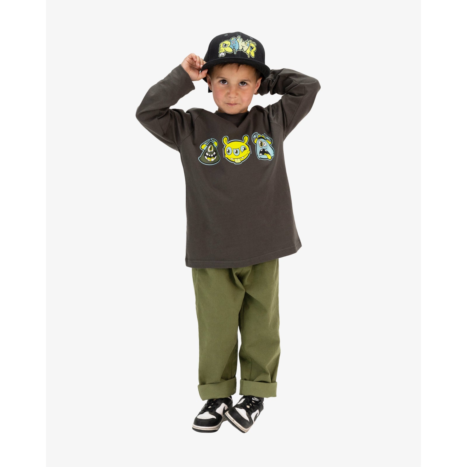 Charcoal Monster LS Tee