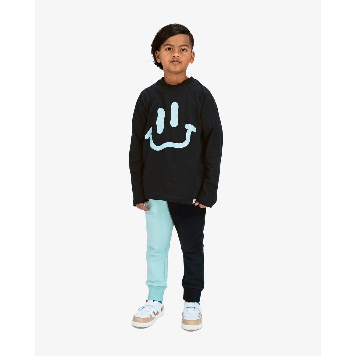 Charcoal Smile LS Tee