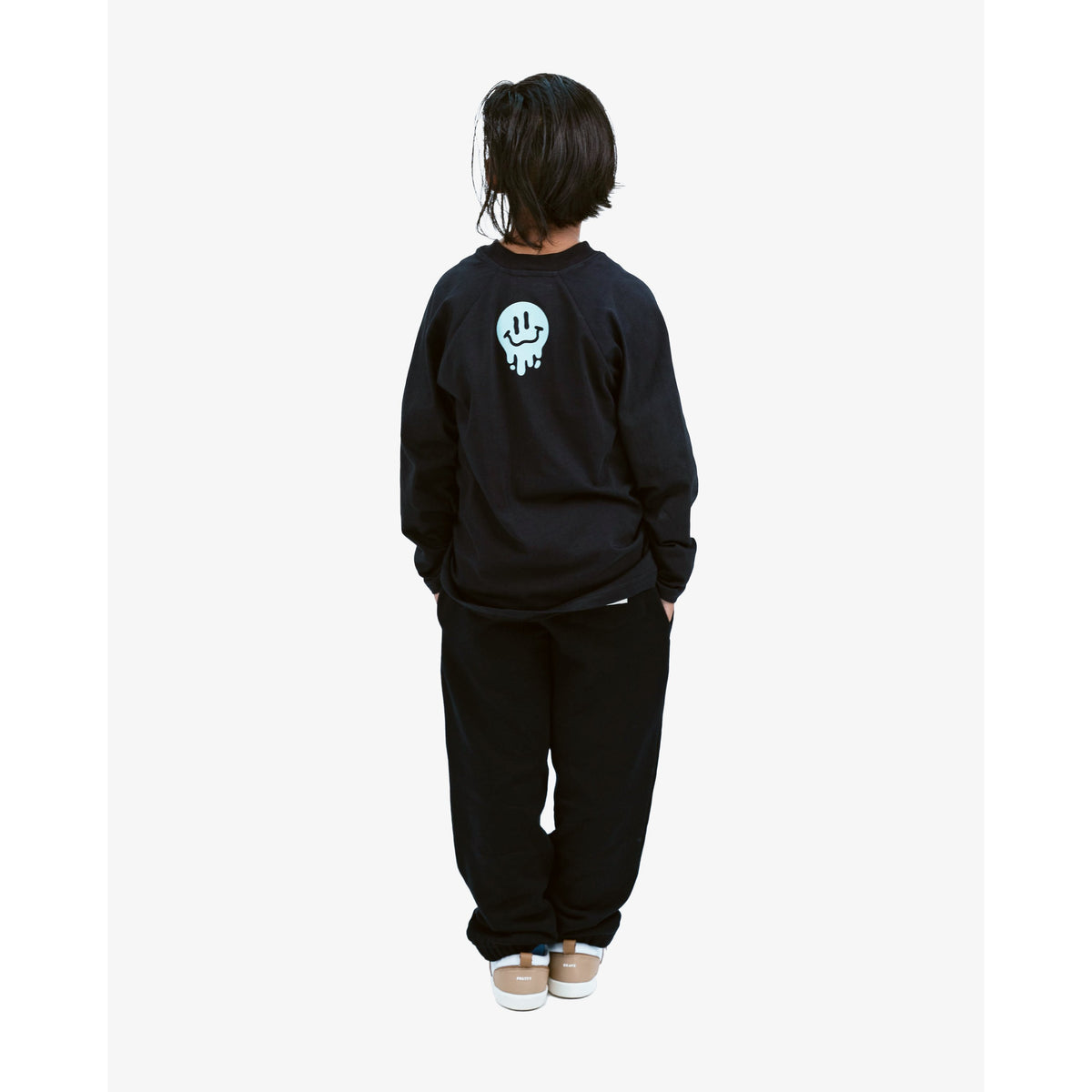 Charcoal Smile LS Tee