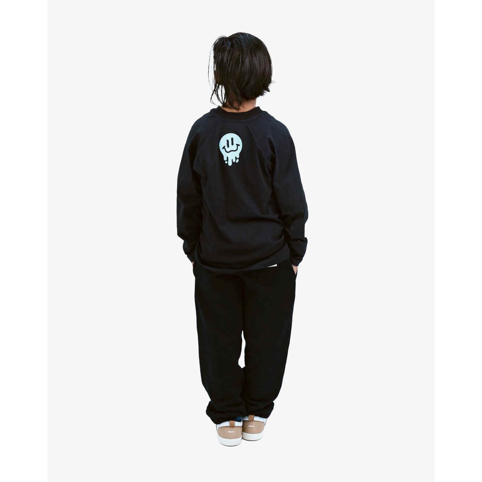 Charcoal Smile LS Tee