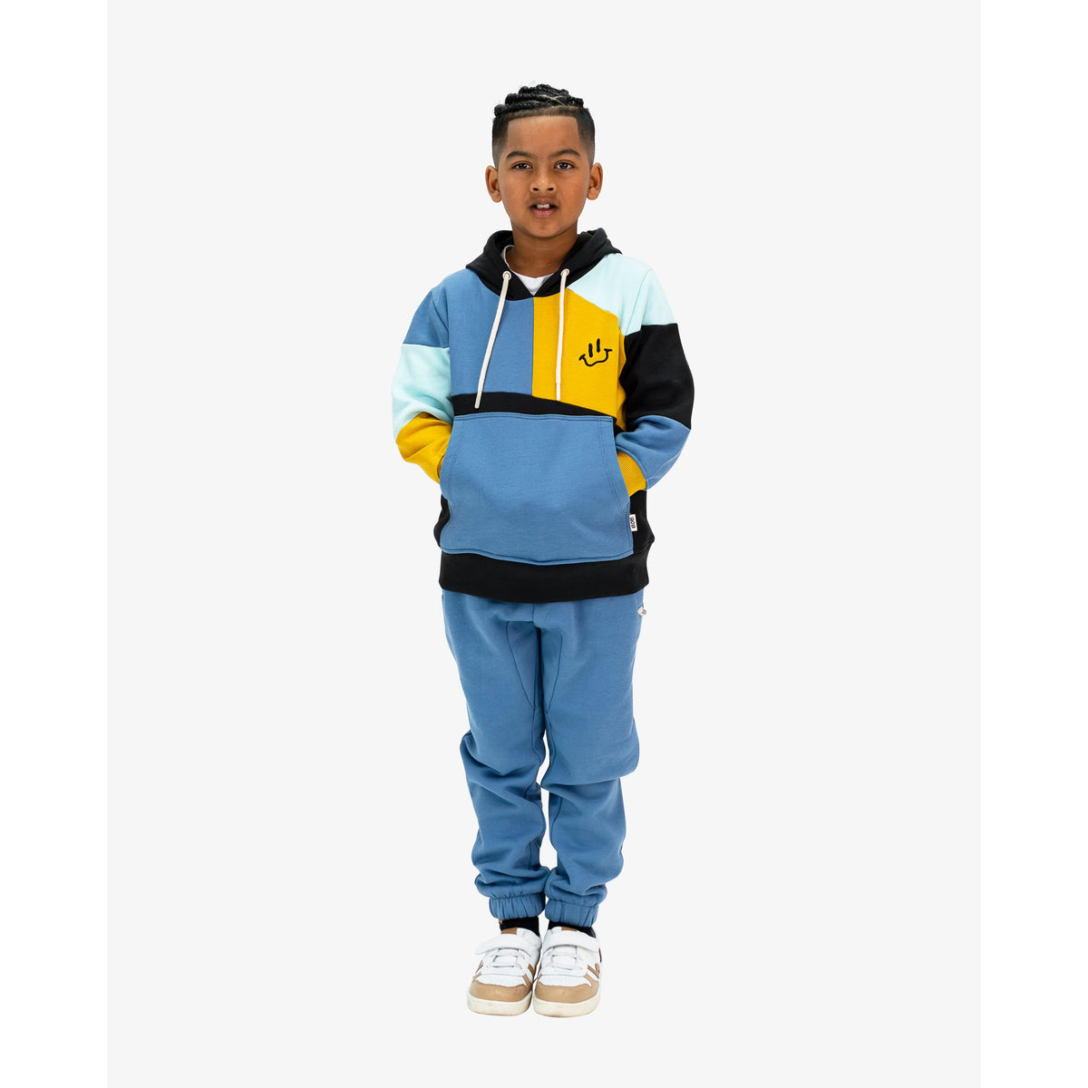 Colour Block Harlequin Hood