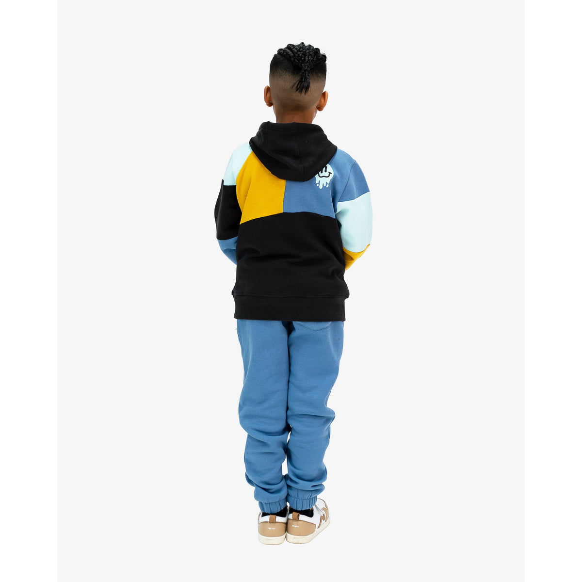 Colour Block Harlequin Hood