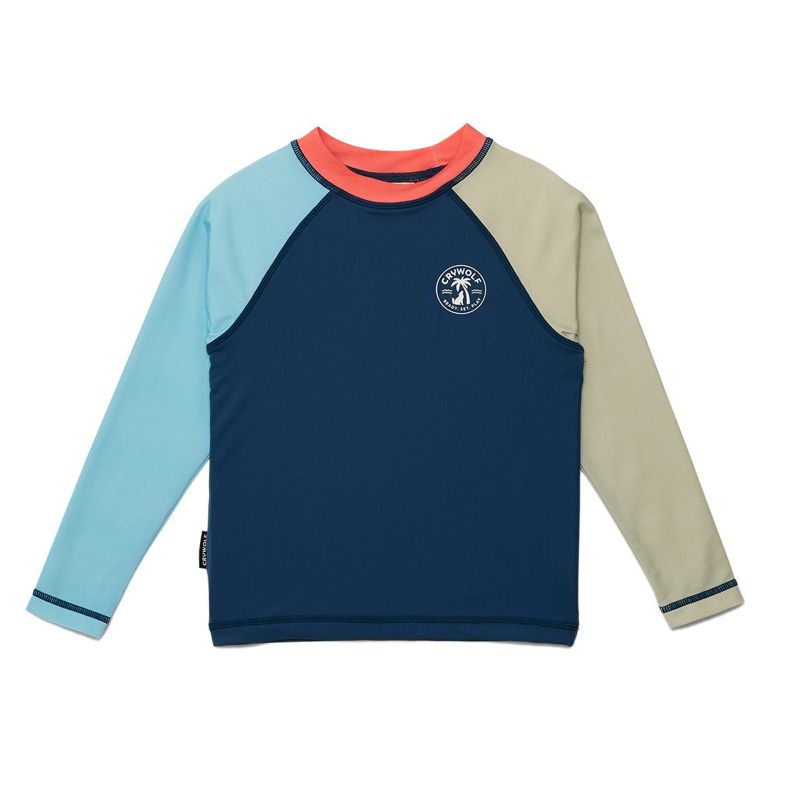 Long Sleeve Rash Vest Ocean Colourblock