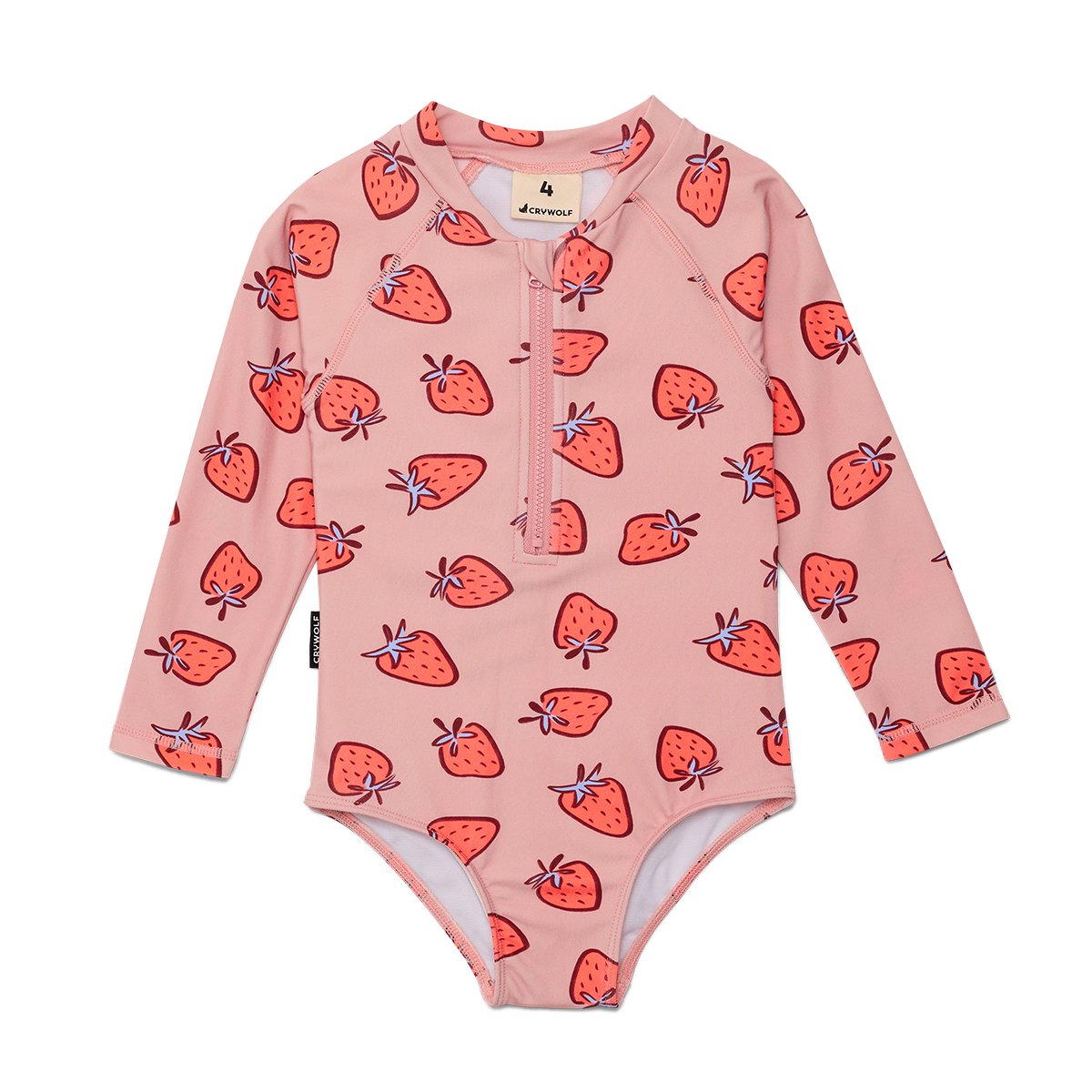 Long Sleeve Swimsuit Strawberry Splash
