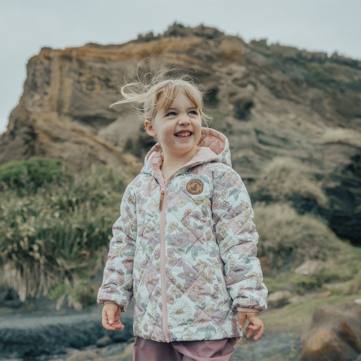 Reversible Eco-Puffer Daisy Floral