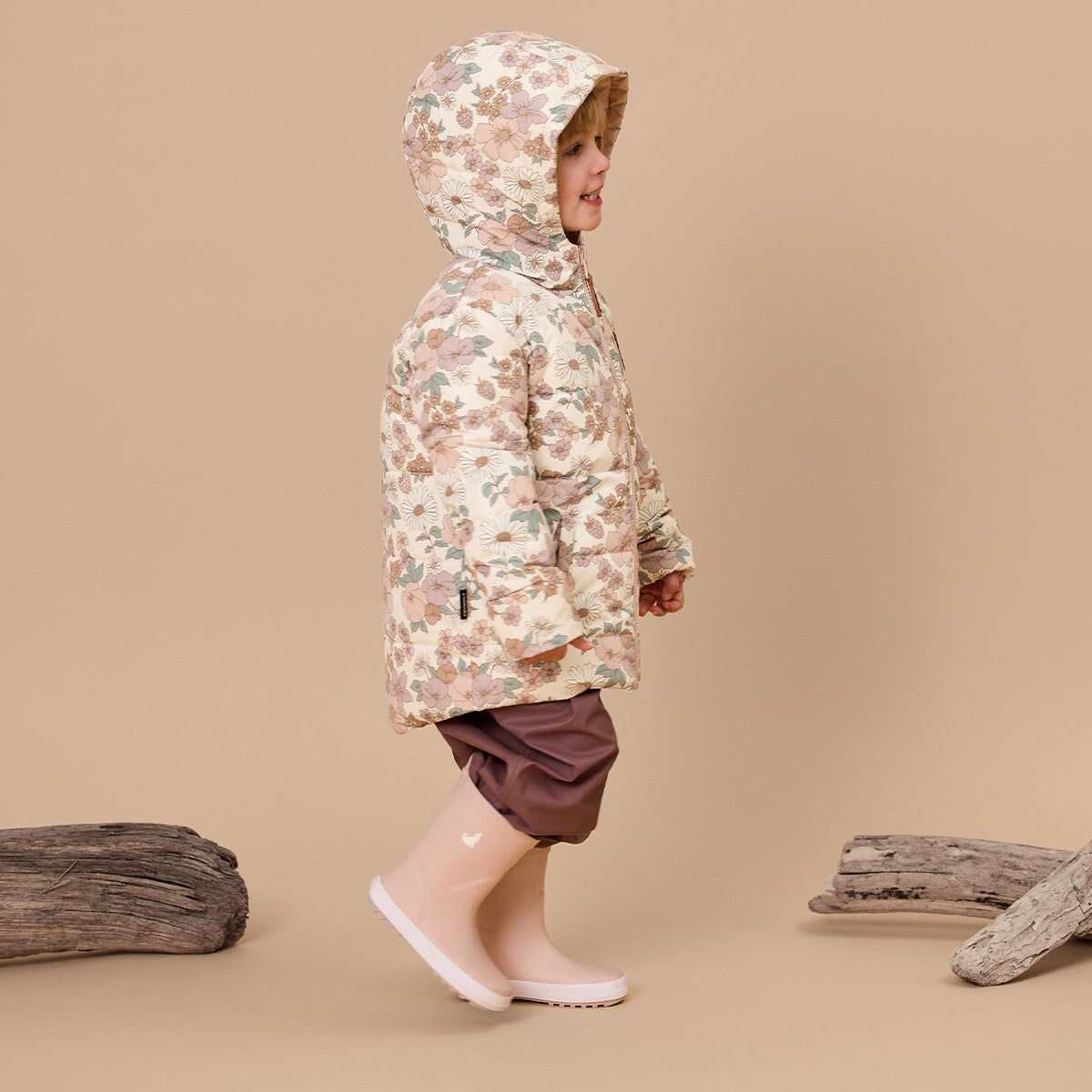 Reversible Eco-Puffer Daisy Floral