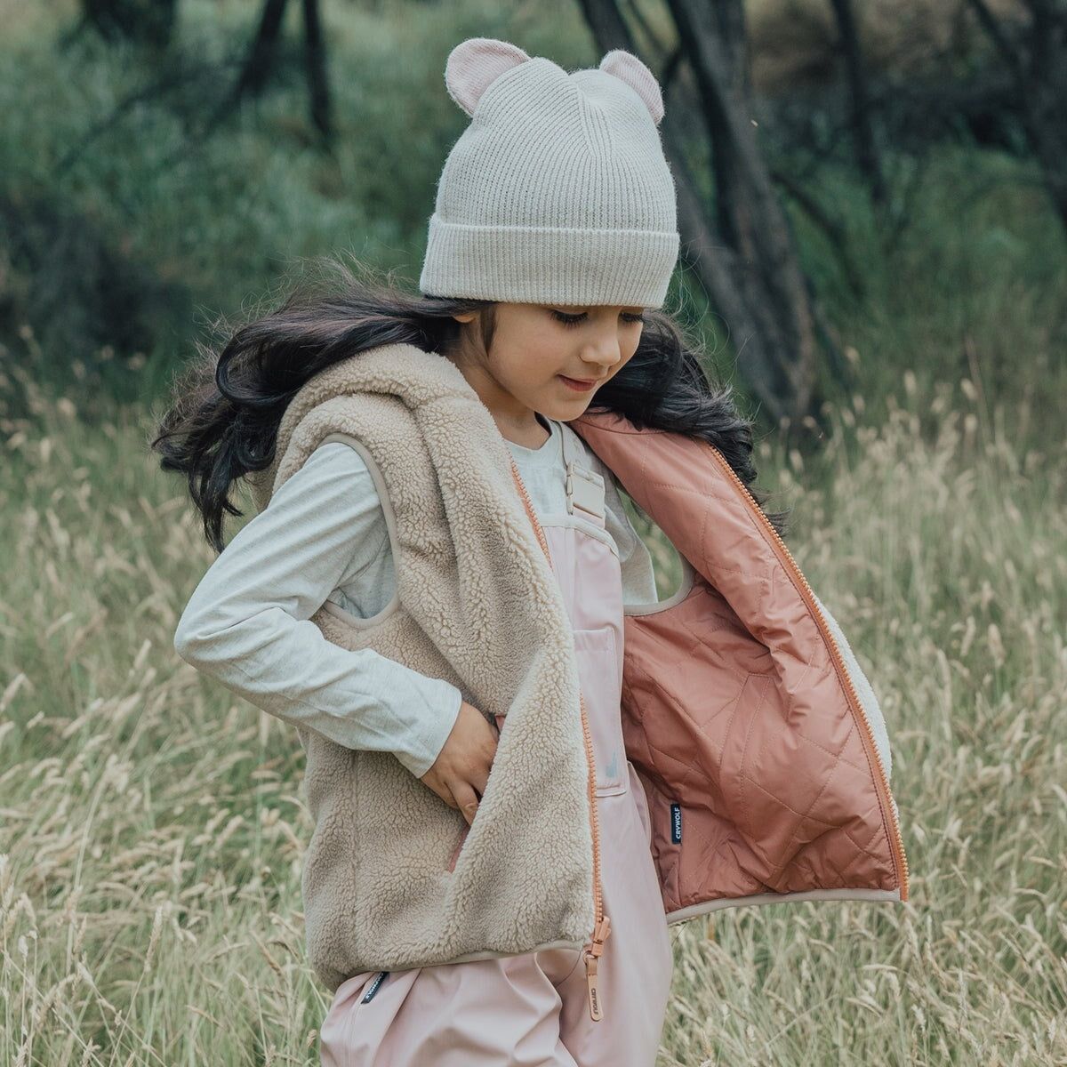 Reversible Yeti Vest Terracotta/Camel