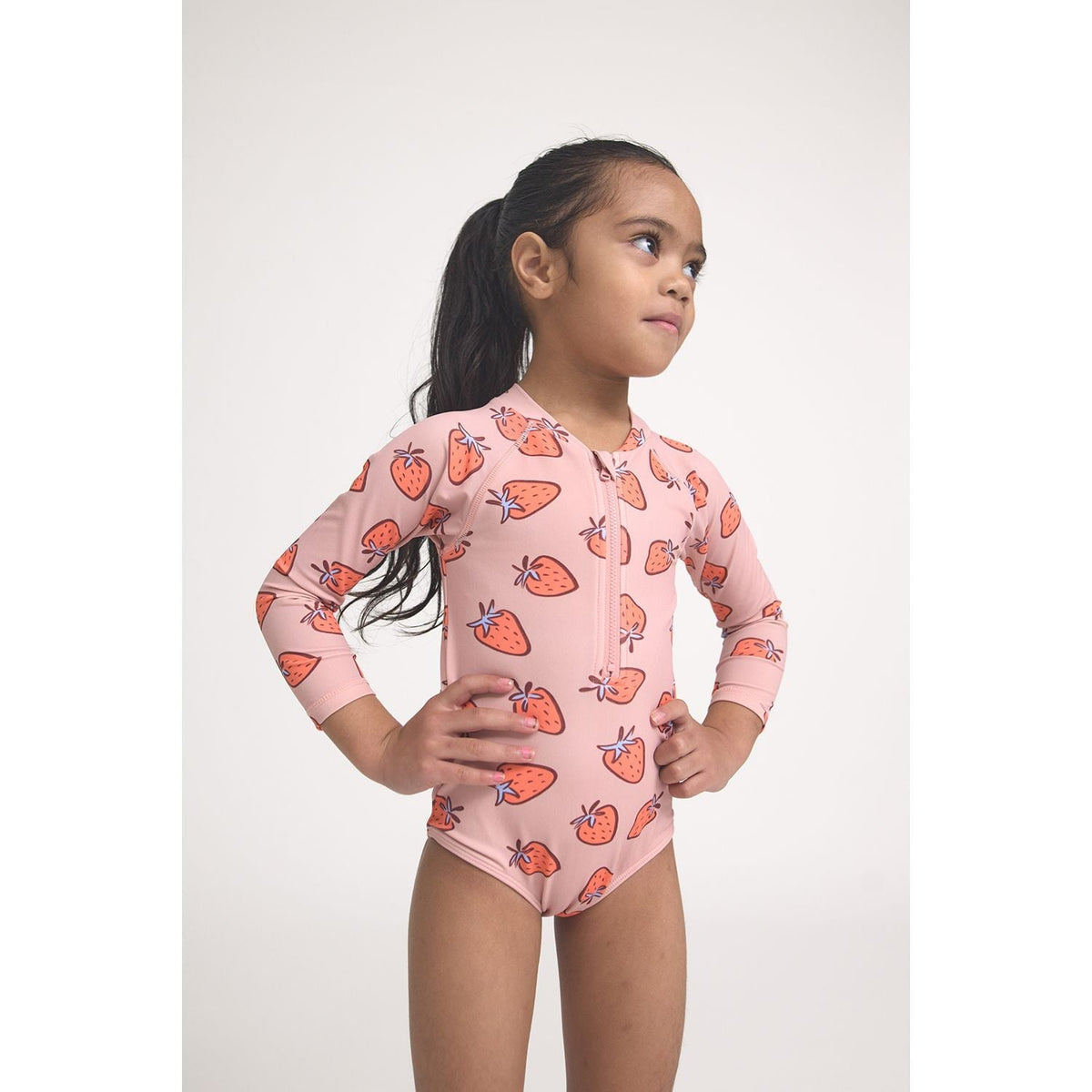 Long Sleeve Swimsuit Strawberry Splash