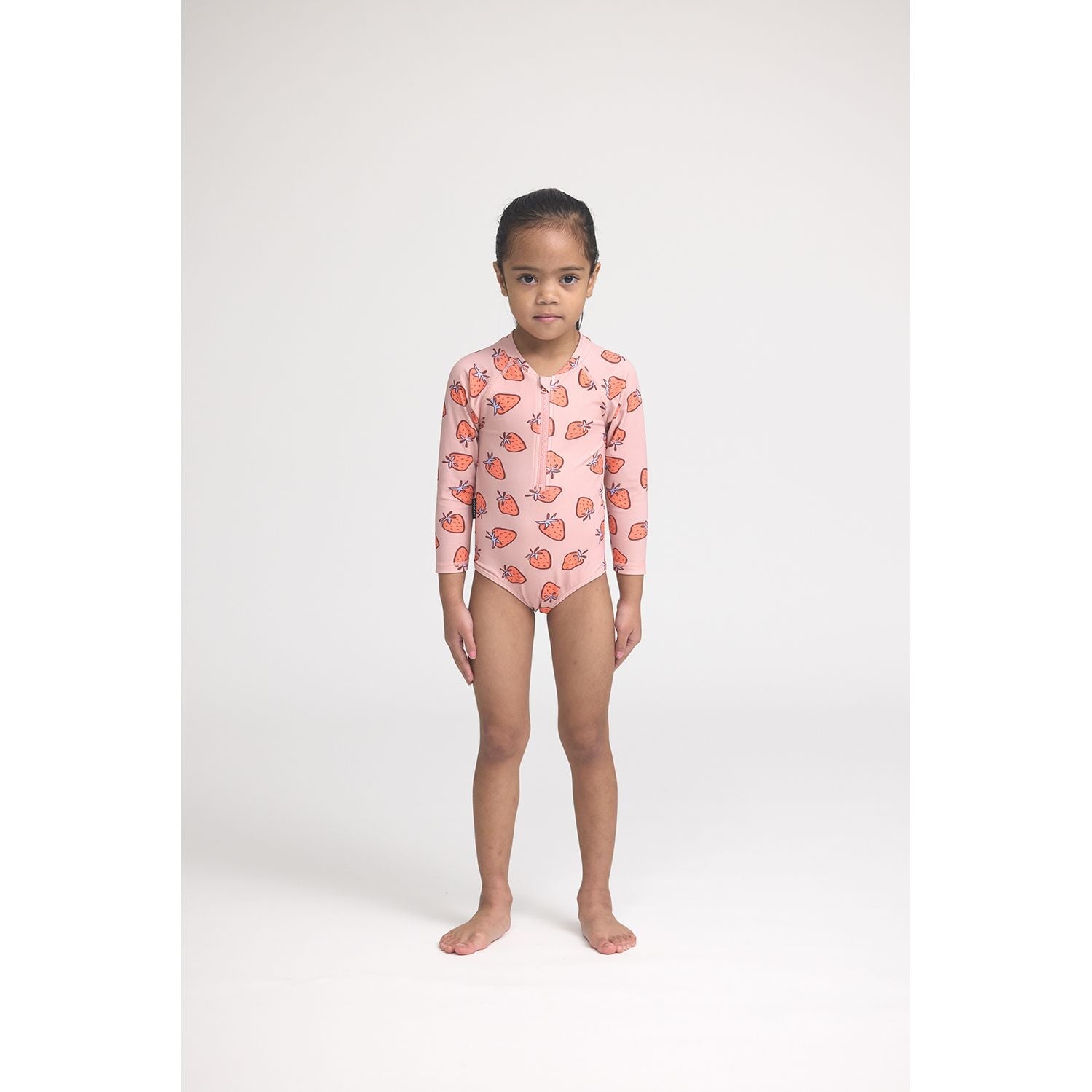 Long Sleeve Swimsuit Strawberry Splash
