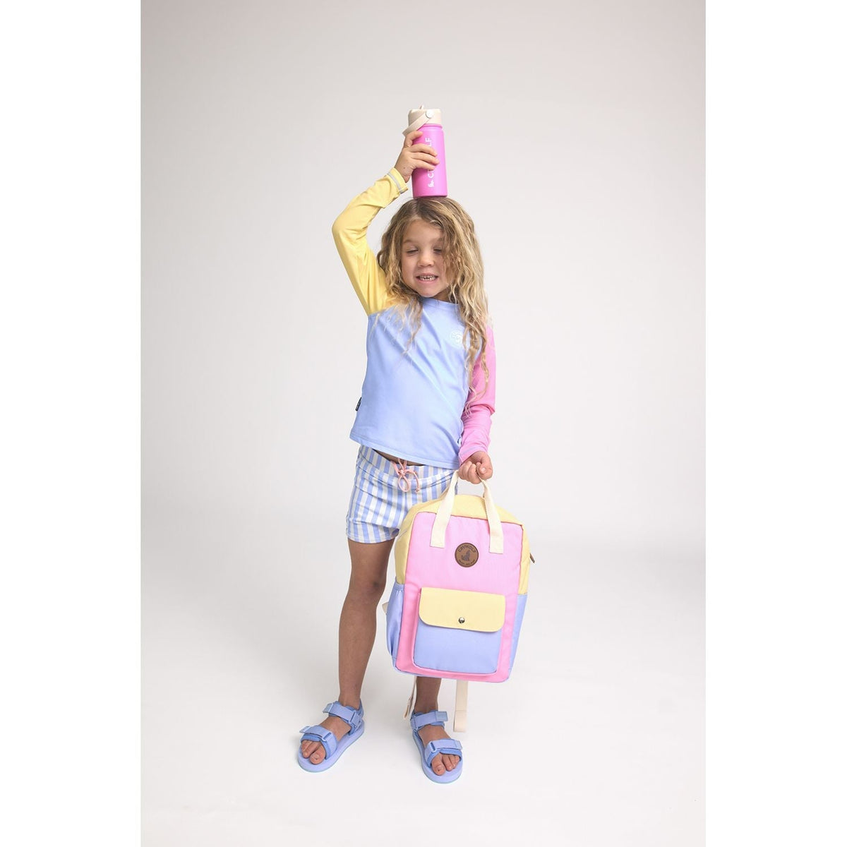 Long Sleeve Rash Vest Pop Colourblock