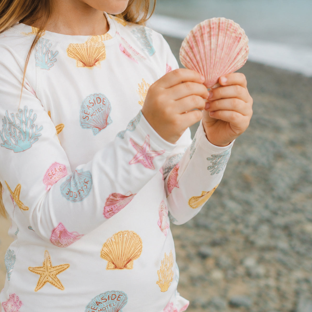 Crywolf Long Sleeve Swimsuit - Shell