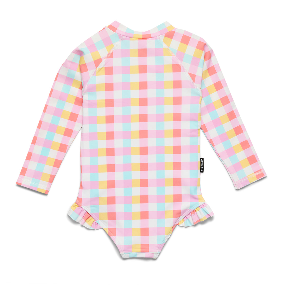 Crywolf Long Sleeve Swimsuit - Pop Gingham