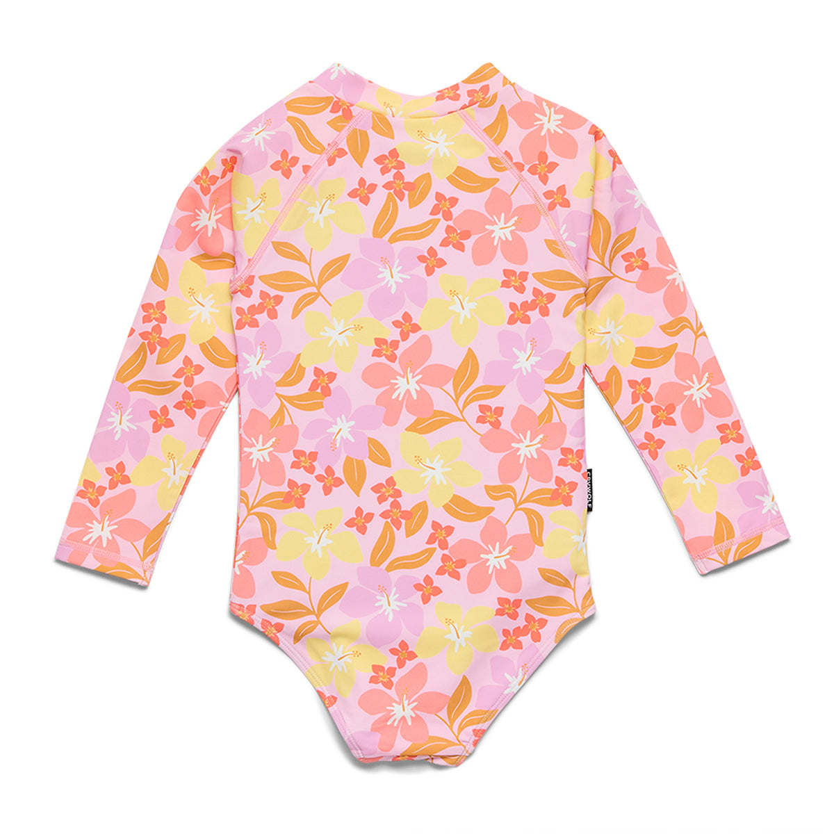 Crywolf Long Sleeve Swimsuit - Hibiscus Daze