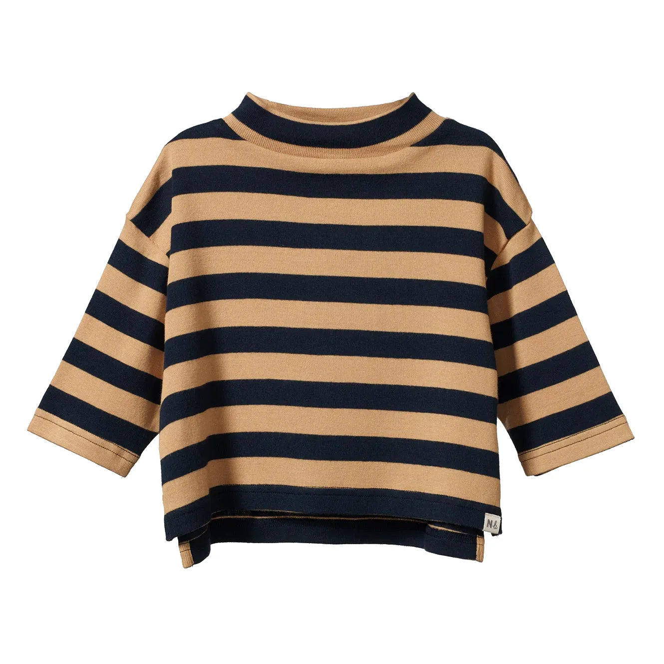 Turtle Neck - Navy/Caramel