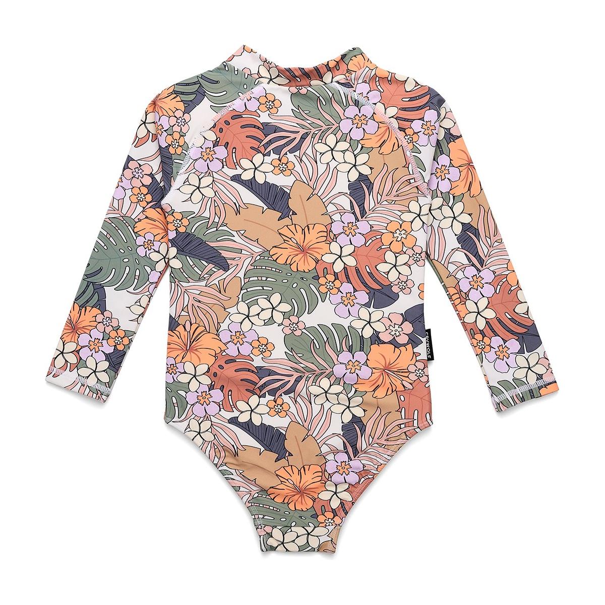 Long Sleeve Swimsuit Tropical Floral