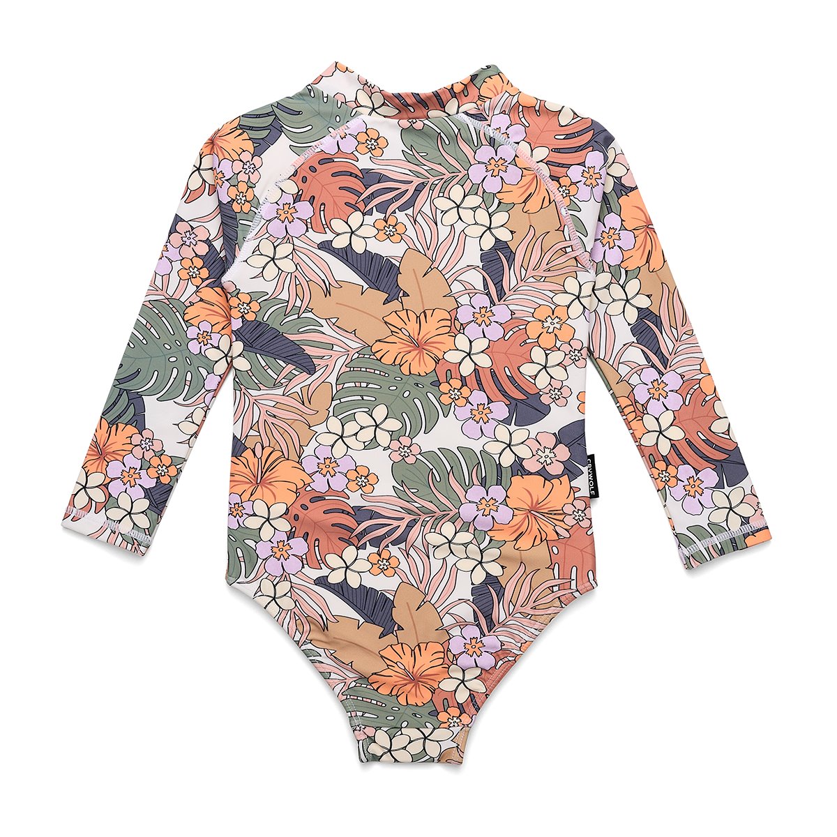 Long Sleeve Swimsuit Tropical Floral