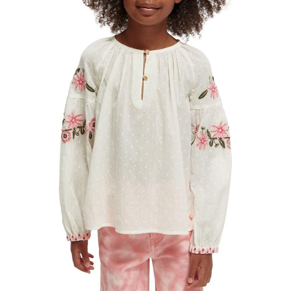 Long-Sleeved Floral Embroidered Shirt - Vanilla Ice