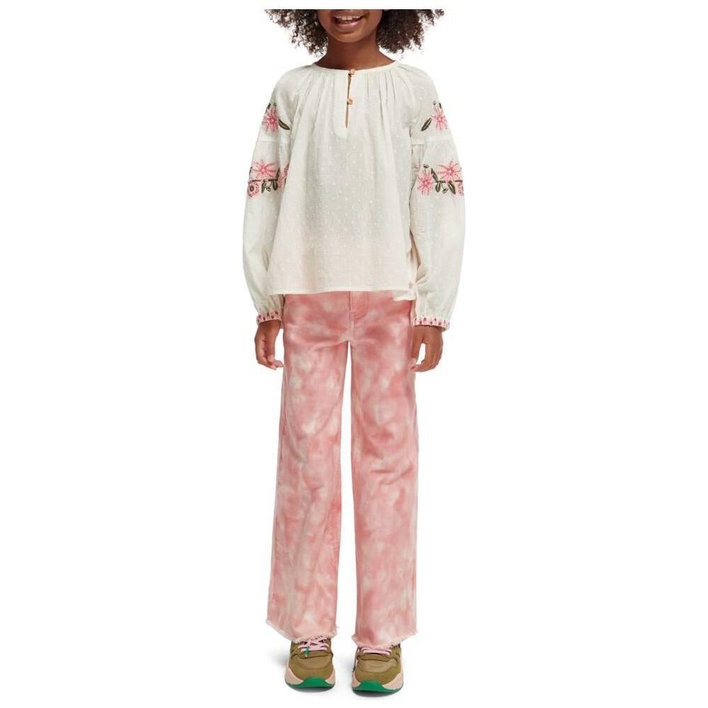 Long-Sleeved Floral Embroidered Shirt - Vanilla Ice