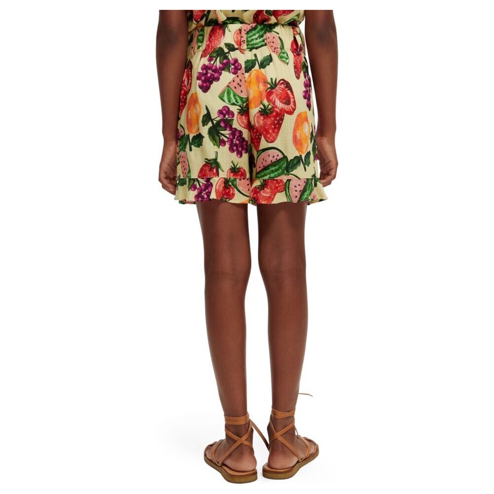 All-Over Printed Ruffle Shorts