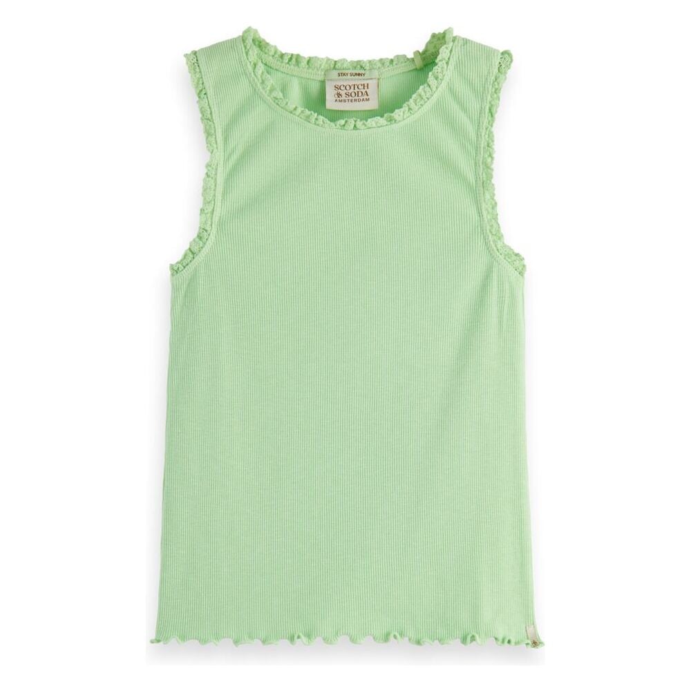 Fitted Rib Tank-Top - Lime