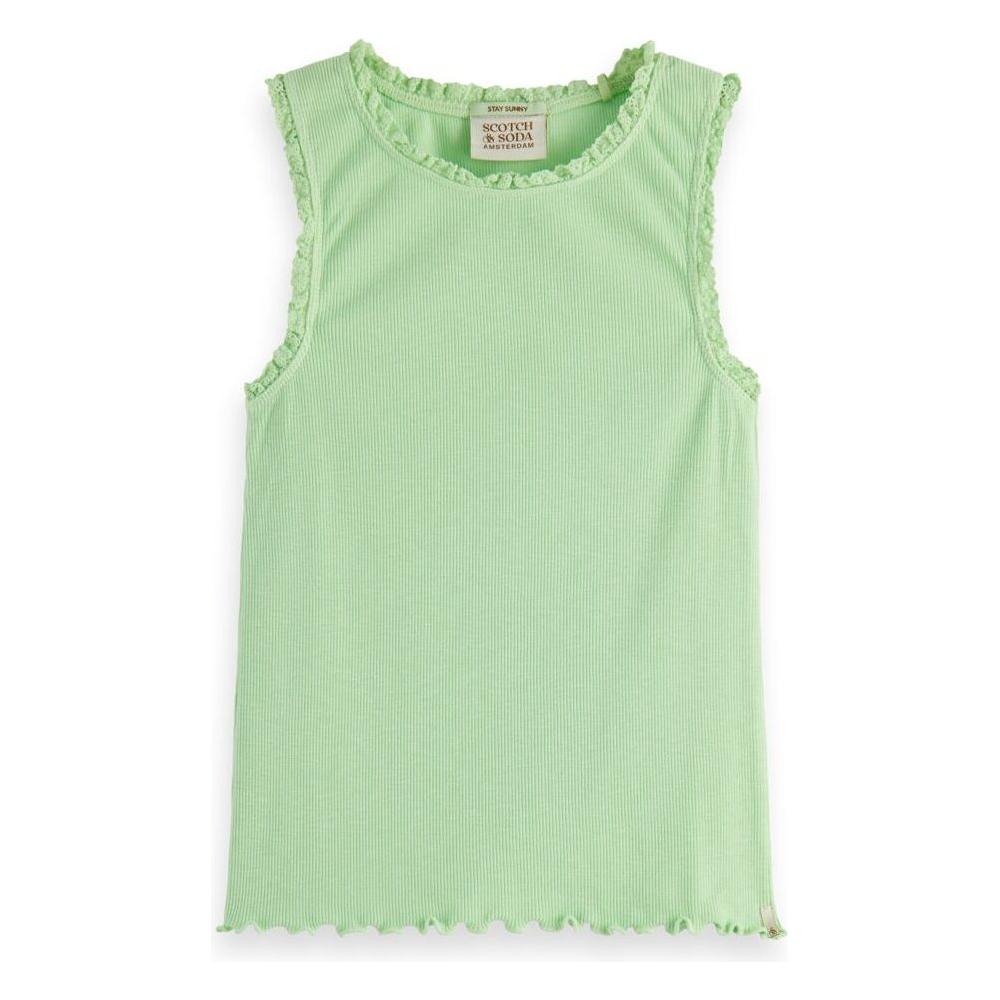 Fitted Rib Tank-Top - Lime
