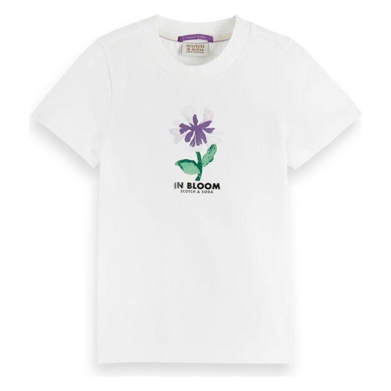 Slim-Fit Flower Artwork T-Shirt