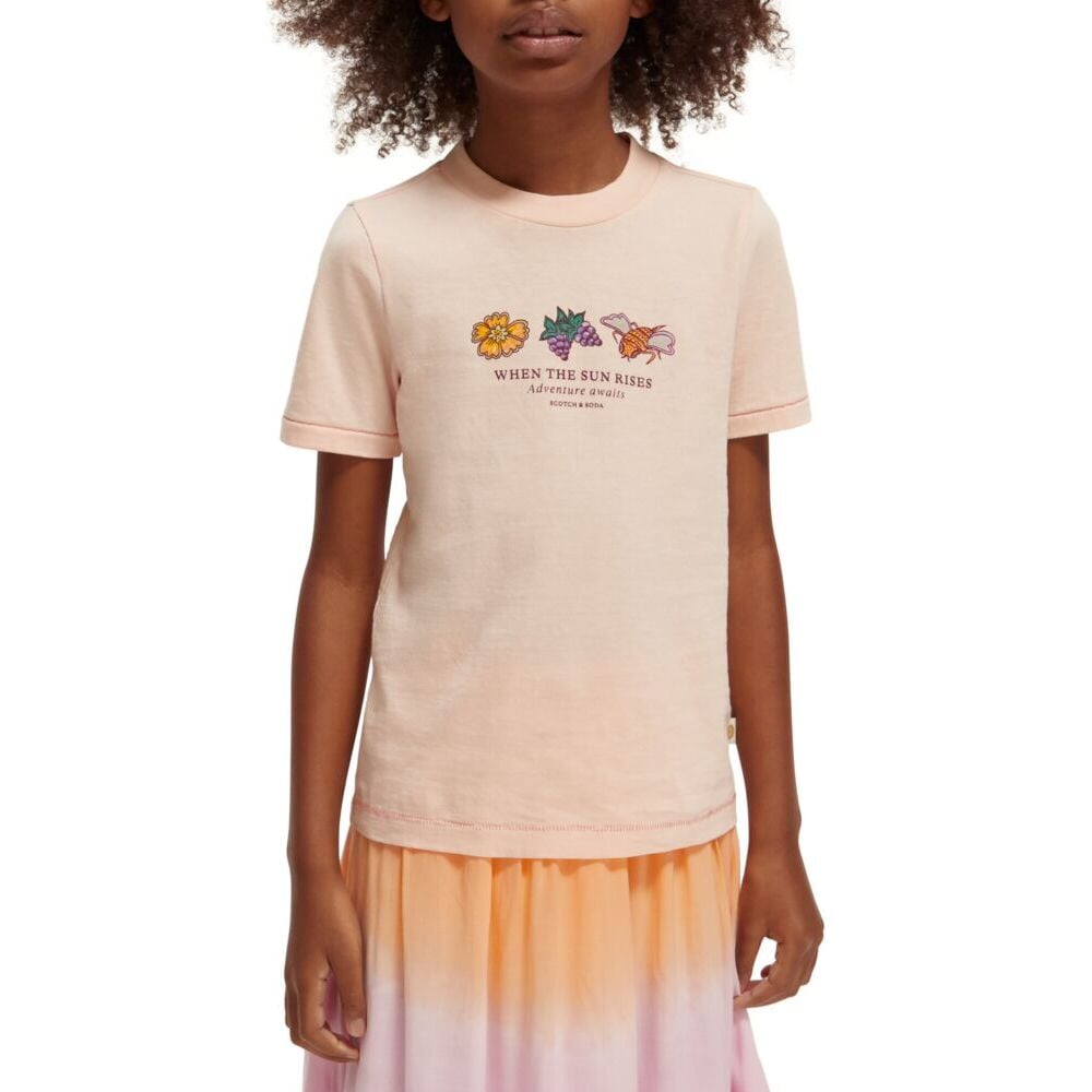 Slim-Fit Artwork T-Shirt - Peach