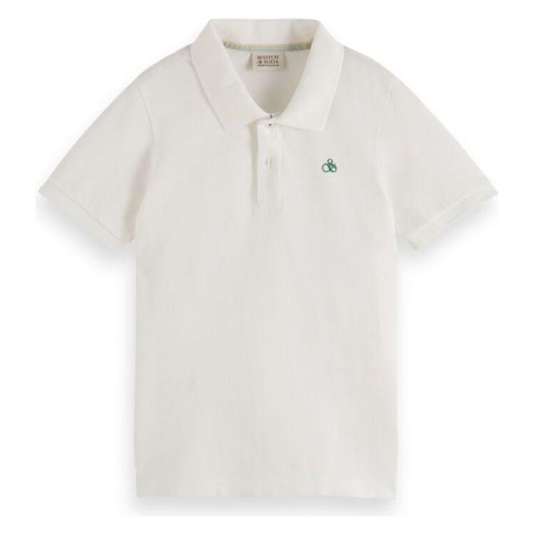 Fabric-Dyed Short-Sleeved Polo - White