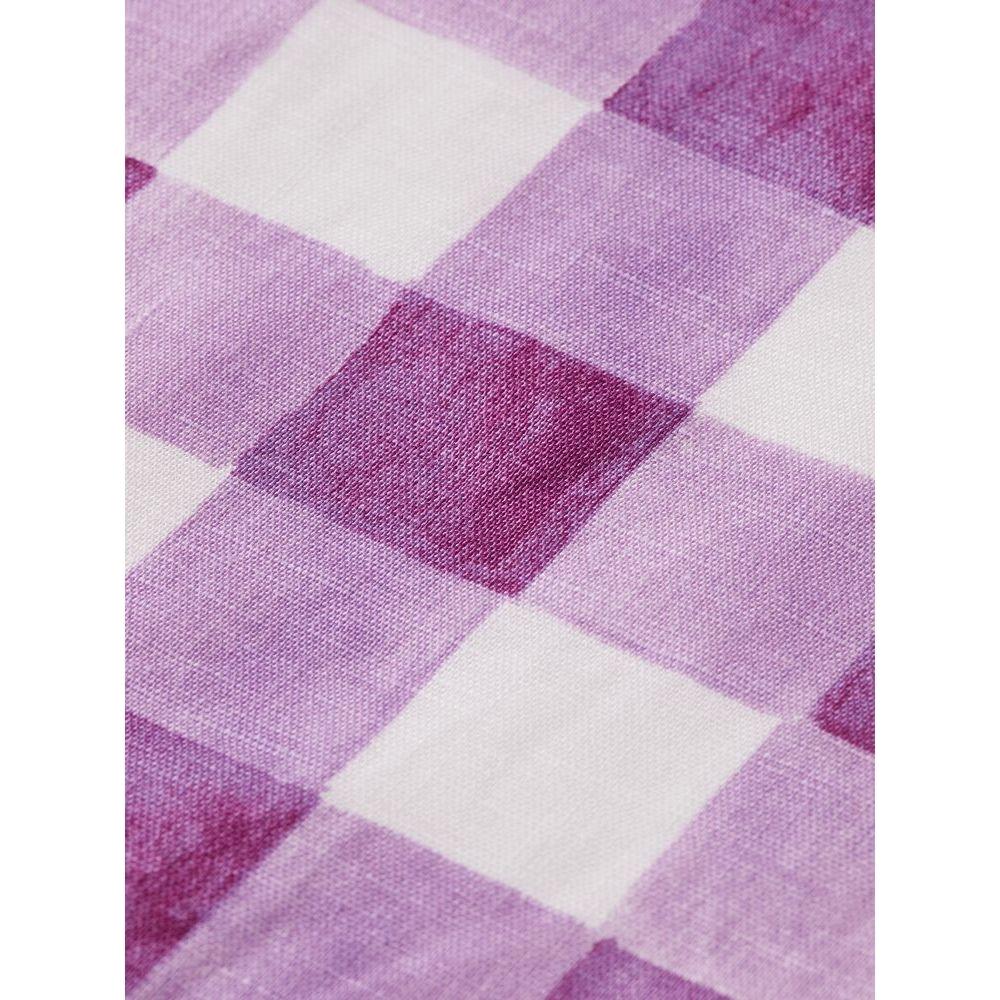 Printed Check Linen Blend Dresss