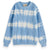 Tie-Dye Rib Knit Organic Cotton Sweater - Cornflower