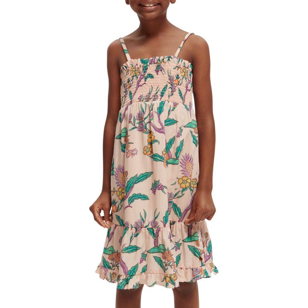 All-Over Printed Smock Detail Dress