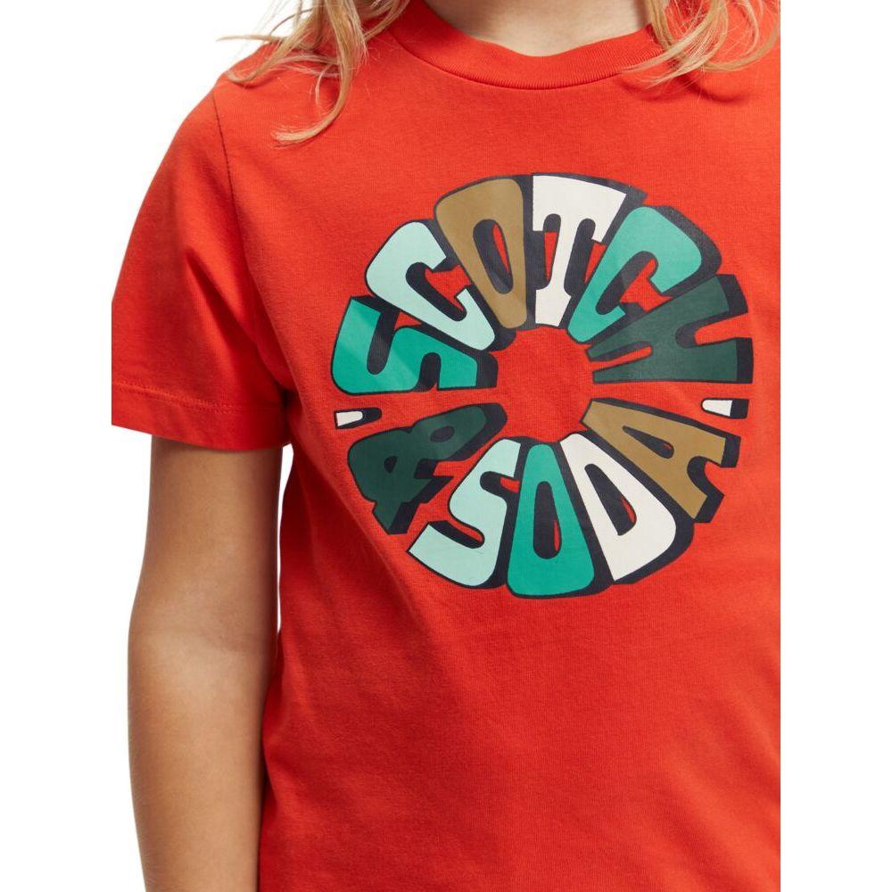 Regular Fit Artwork Logo Organic T-Shirt - Tomato