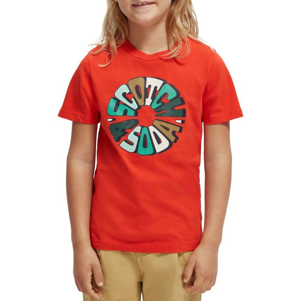 Regular Fit Artwork Logo Organic T-Shirt - Tomato